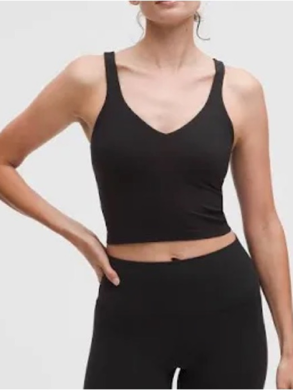 Lululemon Align Cropped Bra Tank Black 6